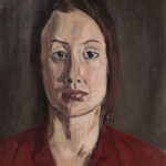 Retrato de mujer en tonos claros.