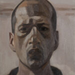 Autorretrato en tonos cálidos.