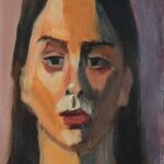 Retrato en tonos amarillos.